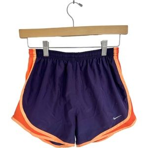 Nike Women's Dri-Fit Running Shorts Built-in Brief  Purple Orange Size Small